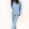 Brighton Blue Linen Pyjamas -Fashion Pajama Shop blue linen pyjamas bb