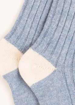 Men's Alpaca Bed Socks - Blue 7 Men's Alpaca Bed Socks - Blue -Fashion Pajama Shop blue sleep socks 3