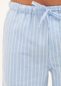 Alvie Blue Stripe Pyjama Trousers -Fashion Pajama Shop blue stripe pj bottoms 2