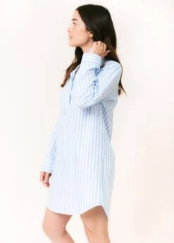 Fashion Pajama Shop -Fashion Pajama Shop blue white cotton nightshirt sp