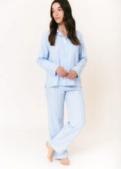Sunday Papers Pyjamas 11 Sunday Papers Pyjamas -Fashion Pajama Shop blue white striped pyjamas sp