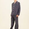 Tobermory Check Wool Pyjamas (2-10yrs) 1 Tobermory Check Wool Pyjamas (2-10yrs) -Fashion Pajama Shop boys blue check pyjamas tc
