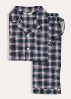 Day Tripper Pyjamas (2-10yrs) -Fashion Pajama Shop boys cotton pyjamas blue check 1
