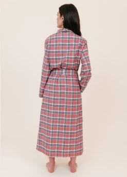 Woolacombe Check Dressing Gown -Fashion Pajama Shop british made dressing gown w