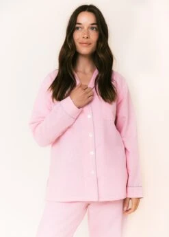 Pagham Pink Linen Pyjamas