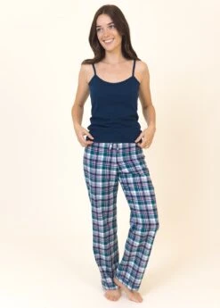 Seaton Check Pyjama Bottoms -Fashion Pajama Shop british made pyjama bottoms sc3 1