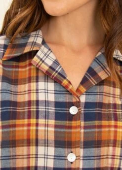 Findhorn Organic Check Pyjamas -Fashion Pajama Shop checked pyjamas fo2