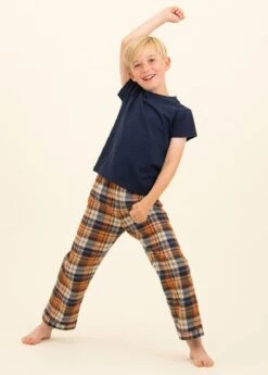 Findhorn Organic Cotton Pyjama Bottoms (7-14yrs) -Fashion Pajama Shop childrens organic cotton pj bottoms fo2