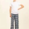 Seaton Check Pyjama Trousers (7-14yrs) -Fashion Pajama Shop childrens soft brushed cotton pyjama bottoms sc
