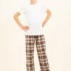 Blakeney Check Trousers (11-14yrs) -Fashion Pajama Shop childrens warm brushed cotton pj bottoms bc3