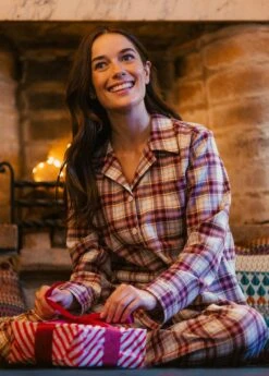 Brancaster Check Wool Blend Pyjamas -Fashion Pajama Shop christmas pyjamas bc