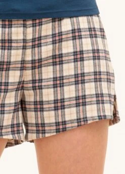 Hambledon Check Wool Blend Shorts -Fashion Pajama Shop cosy wool pyjama shorts hc