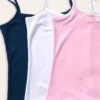 Vest - Cotton Jersey In Navy, White & Pink -Fashion Pajama Shop cotton jersey vest tops 2