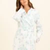 Fleur Dressing Gown -Fashion Pajama Shop floral cotton dressing gown f