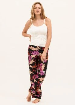 Fancy Fish Silk Pyjama Bottoms -Fashion Pajama Shop french seamed silk pyjama bottoms ff