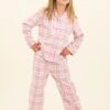 Ludlow Check Pyjamas (2-10yrs) 1 Ludlow Check Pyjamas (2-10yrs) -Fashion Pajama Shop girls pink check pyjamas lc2