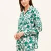 Calypso Pyjamas -Fashion Pajama Shop green floral print pyjamas c