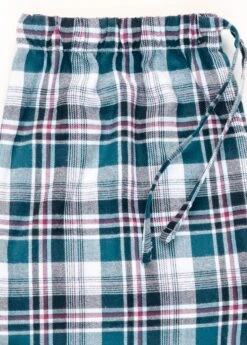 Seaton Check Pyjama Trousers (7-14yrs) -Fashion Pajama Shop green pyjama bottoms ss 1