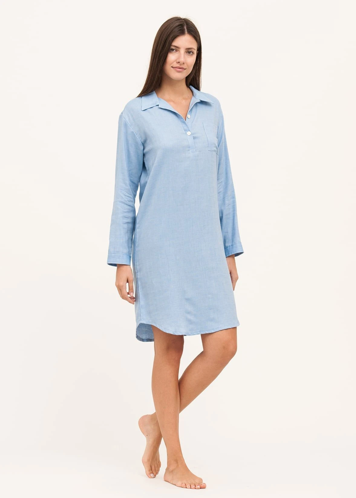 Blue Cashmere Luxury Nightshirt 4 Blue Cashmere Luxury Nightshirt - Image 2