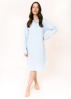 Sunday Papers Nightshirt -Fashion Pajama Shop knee length cotton nightshirt sp
