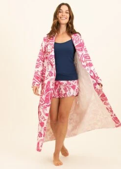 Fantasia Dressing Gown -Fashion Pajama Shop lined cotton dressing gown f2