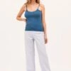Maree Stripe Linen/Cotton Blend PJ Trousers -Fashion Pajama Shop linen pj bottoms ms
