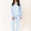 Sunday Papers Pyjamas -Fashion Pajama Shop luxury blue stripe pyjamas sp