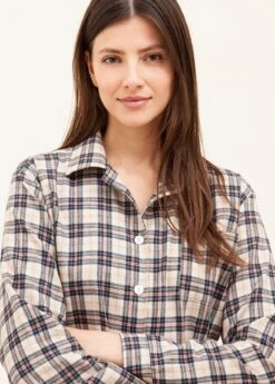 Hambledon Check Wool Blend Pyjamas -Fashion Pajama Shop luxury checked wool pyjamas hc