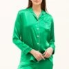 Emerald Green Silk Pyjamas -Fashion Pajama Shop luxury green silk pyjamas eg