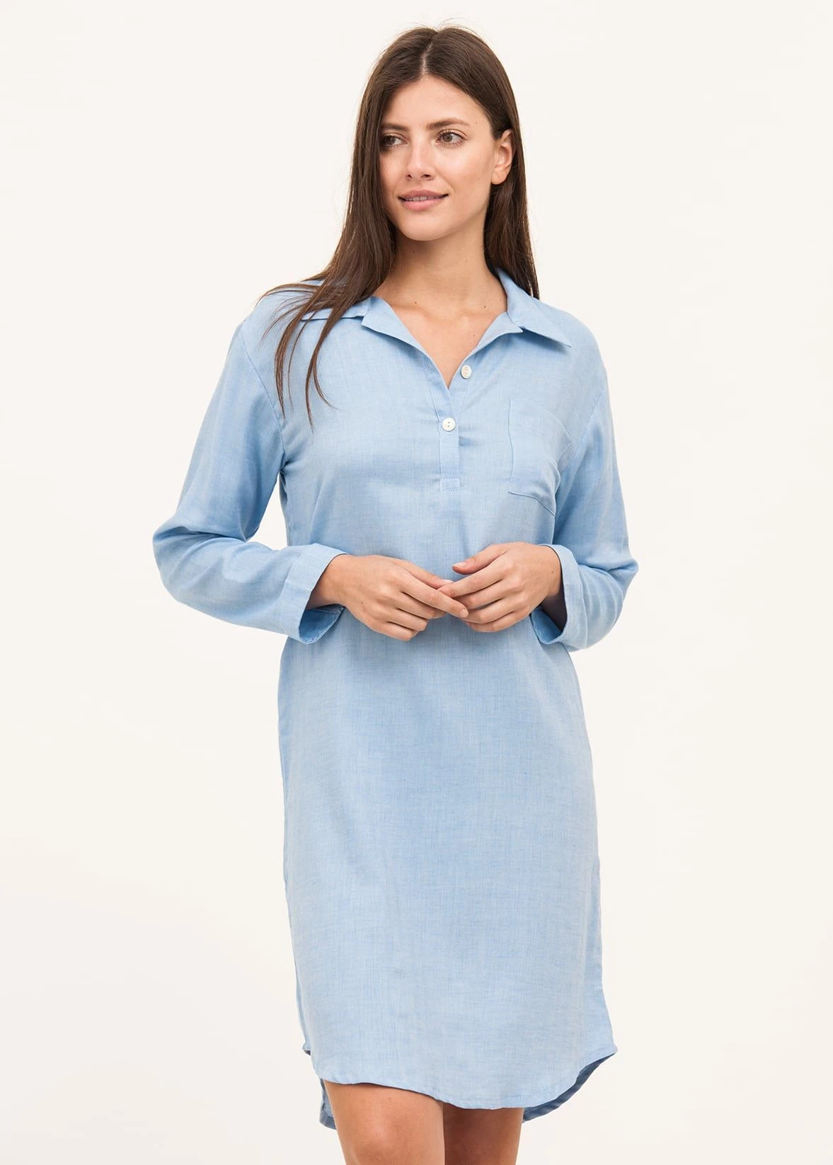 Blue Cashmere Luxury Nightshirt 3 Blue Cashmere Luxury Nightshirt