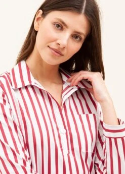 Fashion Pajama Shop -Fashion Pajama Shop luxury red nightshirt ms