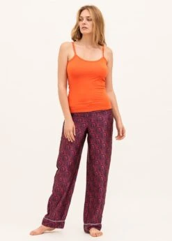 Lovebird Silk Pyjama Bottoms -Fashion Pajama Shop luxury silk pyjama bottoms lb