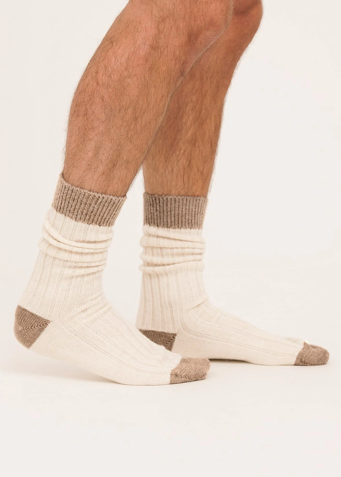 Men's Alpaca Bed Socks - Undyed Shades 6 Men's Alpaca Bed Socks - Undyed Shades - Image 4