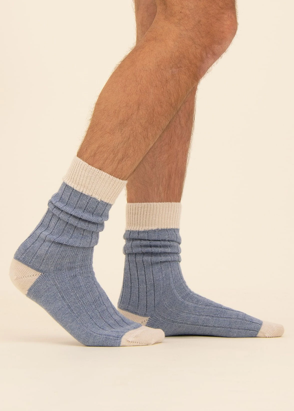 Men's Alpaca Bed Socks - Blue 3 Men's Alpaca Bed Socks - Blue