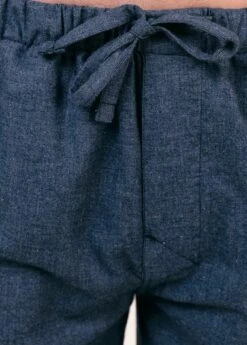 Prussian Blue Pyjama Bottoms -Fashion Pajama Shop mens blue herringbone pyjama bottoms pb2