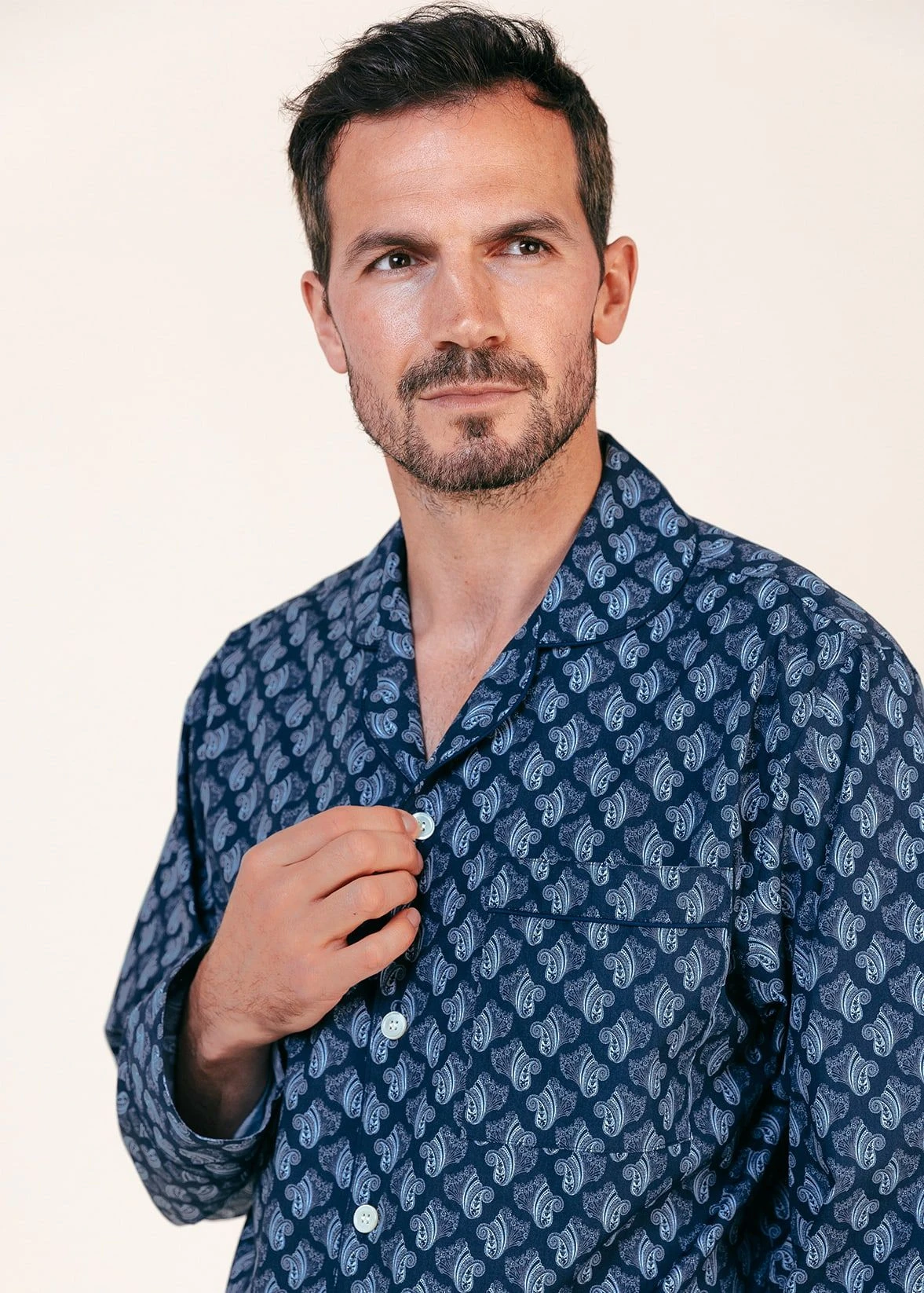 Botany Blue Paisley Pyjamas 4 Botany Blue Paisley Pyjamas - Image 2