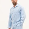 Alvie Blue Stripe Pyjamas 2 Alvie Blue Stripe Pyjamas -Fashion Pajama Shop mens blue striped brushed cotton pyjamas