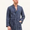 Arundel Stripe Dressing Gown -Fashion Pajama Shop mens british made dressing gown as