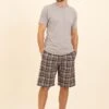 Ambleside Check PJ Shorts -Fashion Pajama Shop mens checked pj shorts ac2