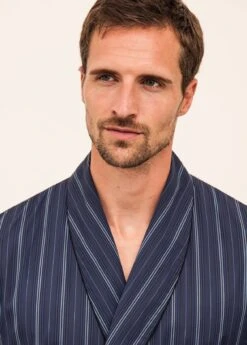 Fleet Street Dressing Gown -Fashion Pajama Shop mens cotton dressing gown