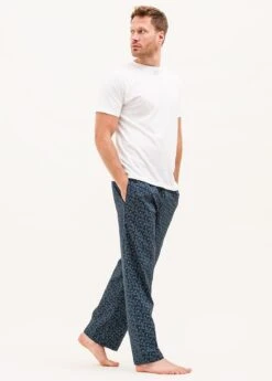 Fishy Business Pyjama Bottoms -Fashion Pajama Shop mens fish print pyjama trousers