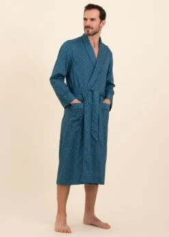 Deep Rhapsody Dressing Gown -Fashion Pajama Shop mens geometric print dressing gown dr