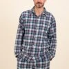 Seaton Check Pyjamas -Fashion Pajama Shop mens green check cotton pyjamas sc2