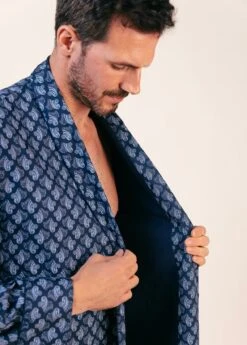 Fashion Pajama Shop -Fashion Pajama Shop mens lined dressing gown bb