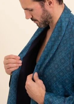 Fashion Pajama Shop -Fashion Pajama Shop mens lined dressing gown dr