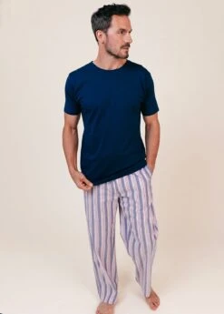 Southsea Stripe Tencel PJ Trousers 8 Southsea Stripe Tencel PJ Trousers -Fashion Pajama Shop mens lyocell pyjama bottoms ss