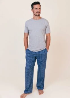 Cromarty Organic Check PJ Trousers -Fashion Pajama Shop mens organic brushed cotton pyjama bottoms co
