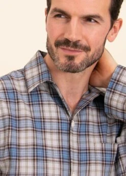 Lomond Organic Pyjamas -Fashion Pajama Shop mens organic brushed cotton pyjamas check lo2