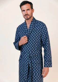 Fashion Pajama Shop 20 Botany Blue Paisley Dressing Gown
