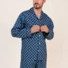 Botany Blue Paisley Pyjamas -Fashion Pajama Shop mens paisley cotton pyjamas bb